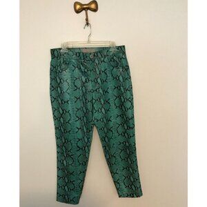 Double D Ranch Green/Black Snakeskin Pants - Size 12